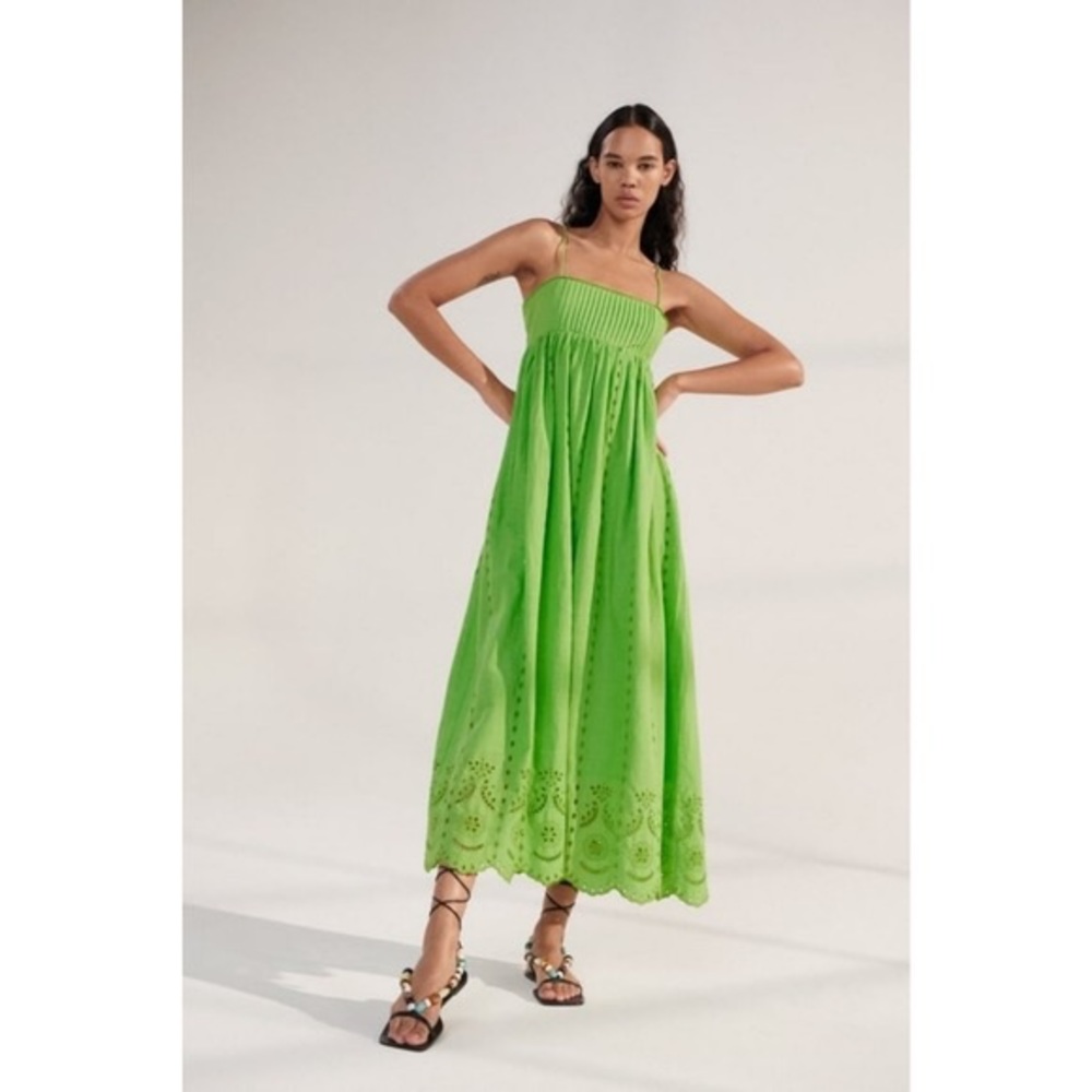 ZARA Women’s Embroidered Maxi Dress NWT